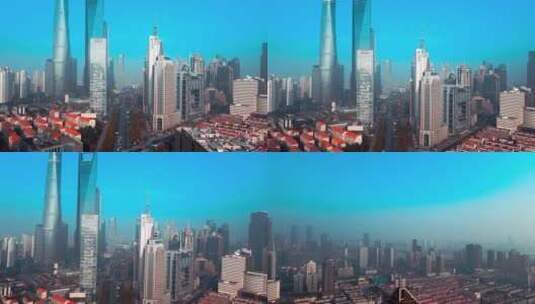 上海浦东建筑航拍高清在线视频素材下载