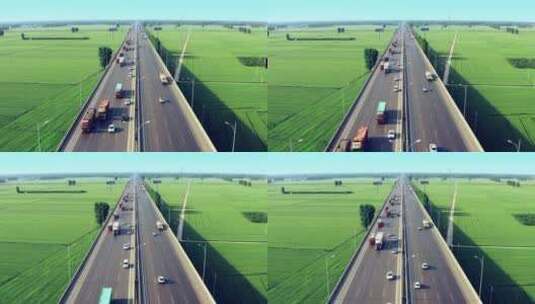 高速公路航拍高清在线视频素材下载