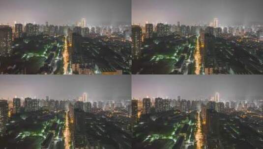 重庆南岸夜景航拍延时高清在线视频素材下载