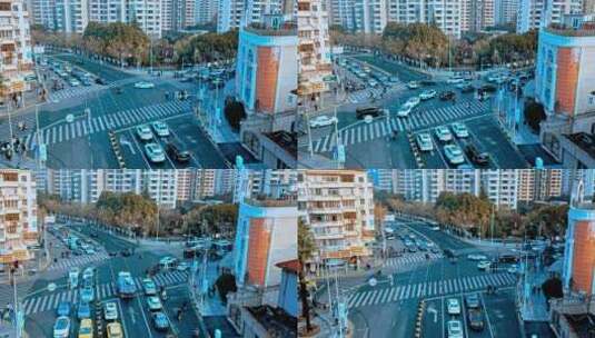 静安区北京西路航拍建筑高清在线视频素材下载