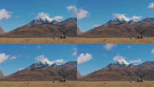 西藏阿里地区冈仁波齐峰雪山延时摄影高清在线视频素材下载