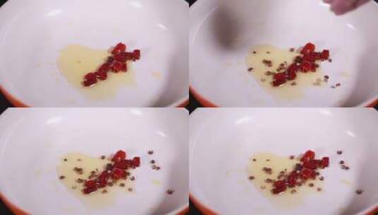 炒制凉拌菜炝拌黄瓜调料高清在线视频素材下载