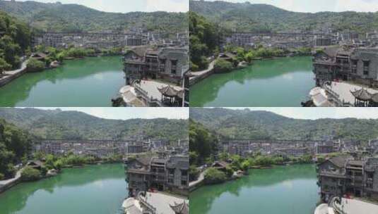 航拍贵州镇远古镇5A景区高清在线视频素材下载