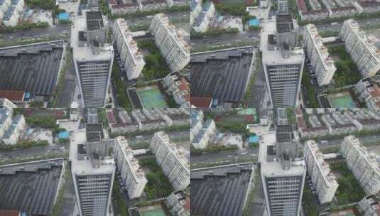 上海市静安区高楼大厦全景4K航拍高清在线视频素材下载