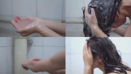 洗澡搓澡淋浴高清在线视频素材下载