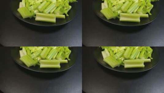 有机蔬菜芹菜西芹高清在线视频素材下载