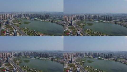 航拍莆田市区风景4K实拍视频高清在线视频素材下载