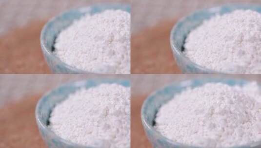 一碗淀粉澄粉面粉土豆粉高清在线视频素材下载
