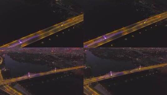 东莞黎川大桥夜景高清在线视频素材下载
