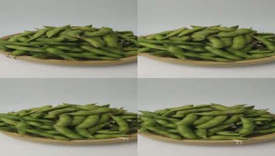 新鲜毛豆豌豆绿色农产品蔬菜豆类4k视频高清在线视频素材下载