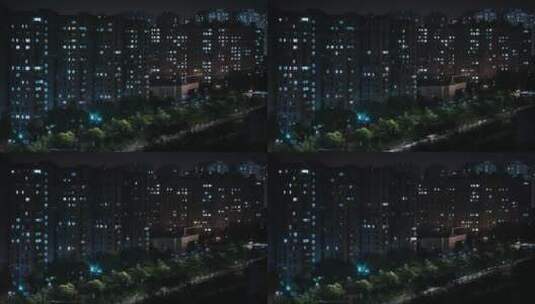 城市里的万家灯火高清在线视频素材下载