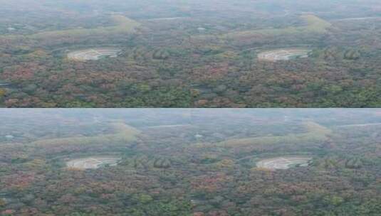 航拍江苏南京钟山风景名胜区音乐台高清在线视频素材下载