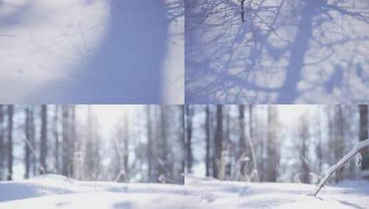 冰雪树林空空镜高清在线视频素材下载