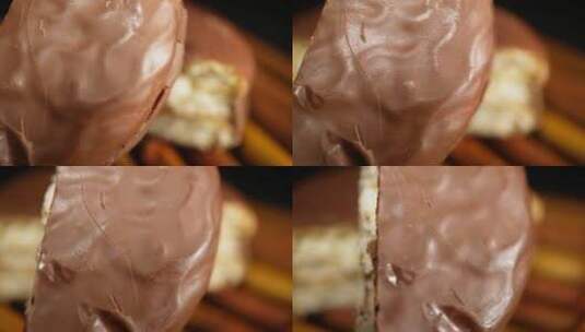 甜食巧克力派巧克力蛋糕高清在线视频素材下载