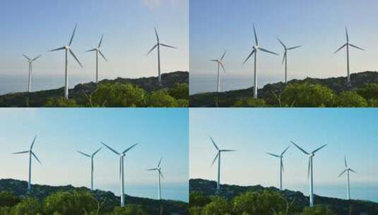 广东风力发电场高清在线视频素材下载