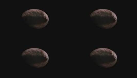 冥王星陨石高清在线视频素材下载