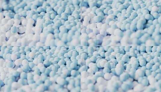 散落流动的颗粒球体3D渲染高清在线视频素材下载