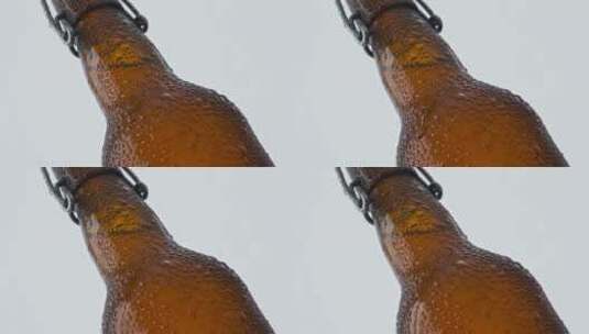 啤酒瓶身上的水珠高清在线视频素材下载