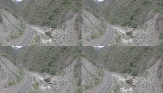 20200620 西藏盐井 公路318 悬崖村落 4k _0961高清在线视频素材下载