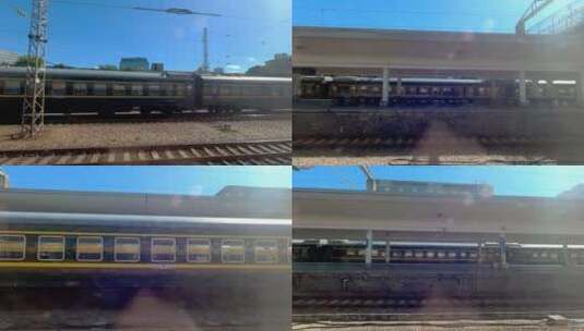 火车进广州火车站高清在线视频素材下载