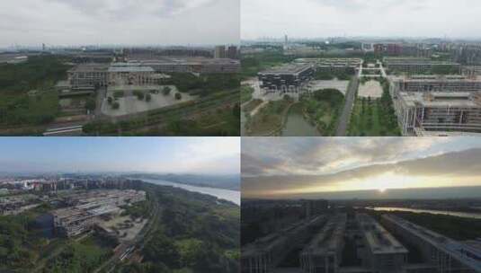 4K广州市番禺区大学城广东工业大学航拍（高清在线视频素材下载