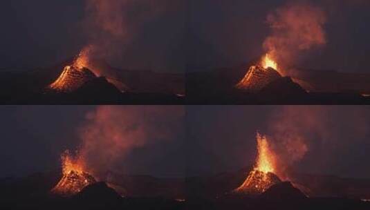 火山口喷发高清在线视频素材下载