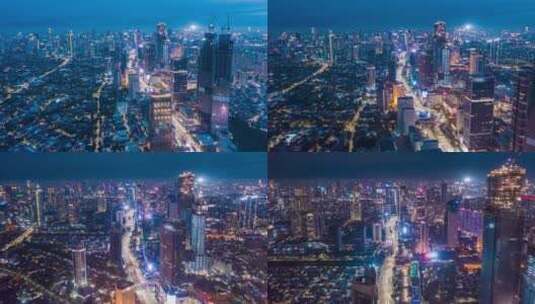 摩天大楼  城市夜景高清在线视频素材下载