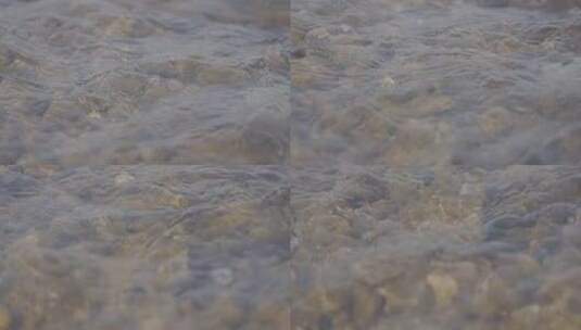 清澈见底的溪水流水升格4k100帧灰片高清在线视频素材下载
