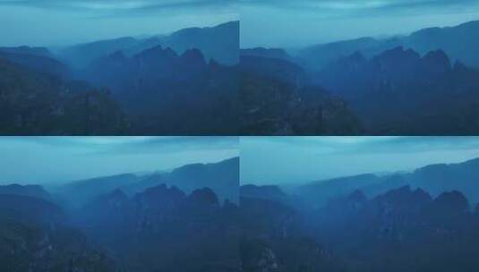 广西圣堂山山顶带人物攀登航拍高清在线视频素材下载