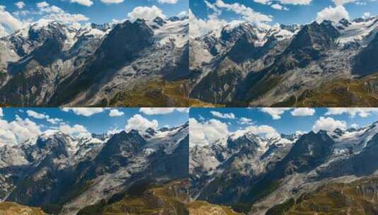 高山积雪的美丽景色高清在线视频素材下载