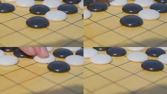 喝茶下围棋看书高清在线视频素材下载