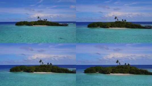 清澈大海上的岛屿高清在线视频素材下载