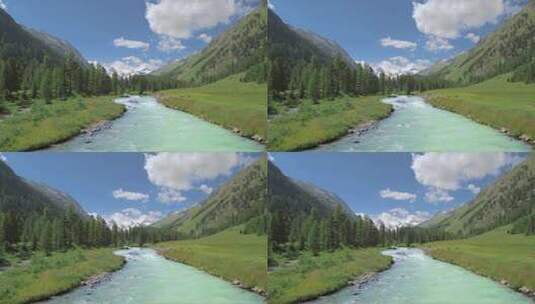 山间的小河高清在线视频素材下载
