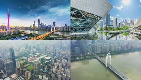 【4K】广州标志性建筑高清在线视频素材下载