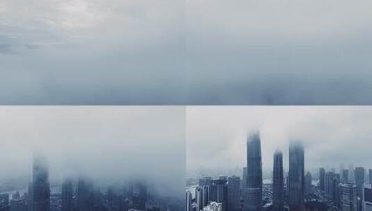 上海平流云航拍空镜高清在线视频素材下载