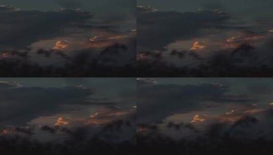 夕阳下的天空高清在线视频素材下载