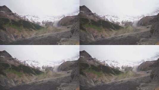 奥依塔克冰川延时摄影高清在线视频素材下载