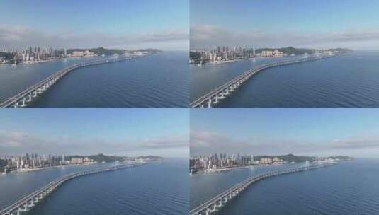 大连航拍 星海湾大桥高清在线视频素材下载