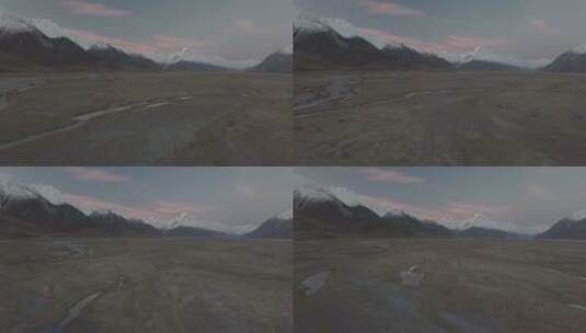 南阿尔卑斯山的库克山高清在线视频素材下载