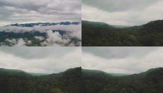 4K绿水青山航拍大自然山水风景森林云雾高清在线视频素材下载