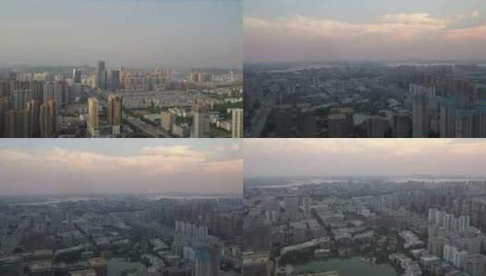 武汉光谷关山大道航拍城市建筑楼房高清在线视频素材下载