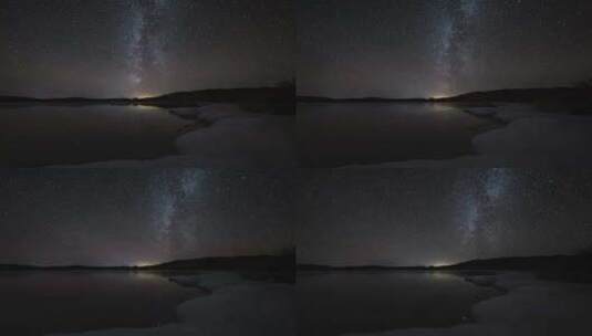 夜晚移动的星星和天空的延时高清在线视频素材下载