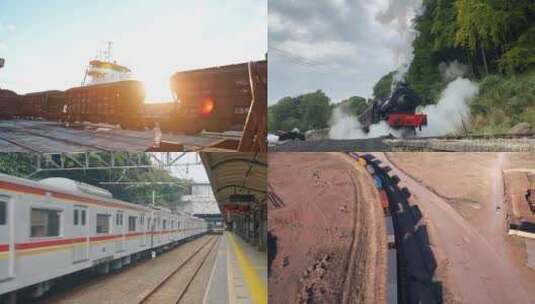 【合集】火车轨道铁路运输行驶高清在线视频素材下载