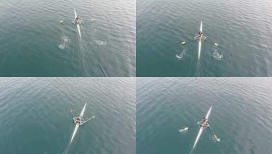 皮划艇运动、水上皮划艇高清在线视频素材下载