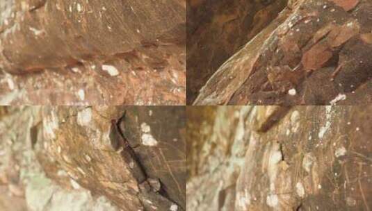 安徽黄山白云山山洞石壁高清实拍视频高清在线视频素材下载