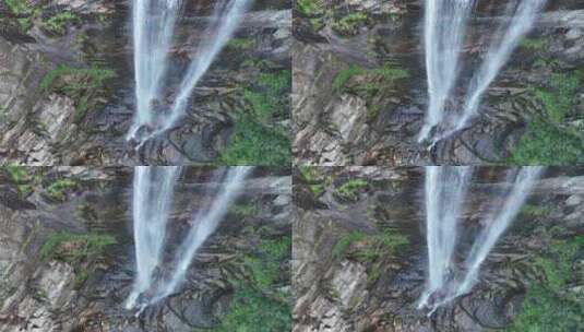 山水航拍庐山瀑布三叠泉高山流水山自然风景高清在线视频素材下载