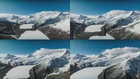 西藏那曲萨普雪山延时高清在线视频素材下载