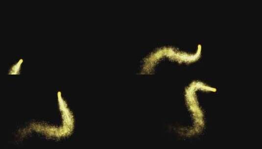 金色粒子光线路径动画高清在线视频素材下载