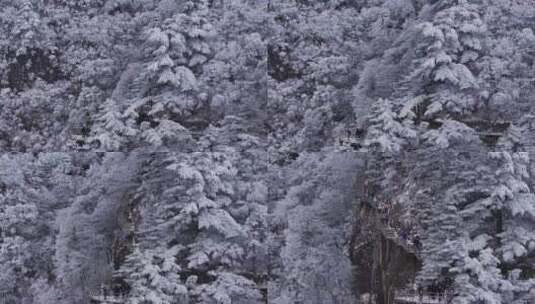 安徽黄山雪景高清在线视频素材下载