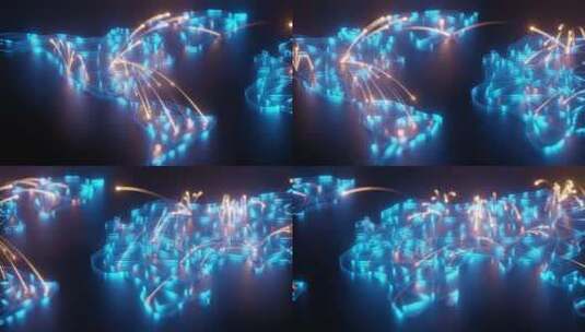 全球网络线路连接示意图高清在线视频素材下载